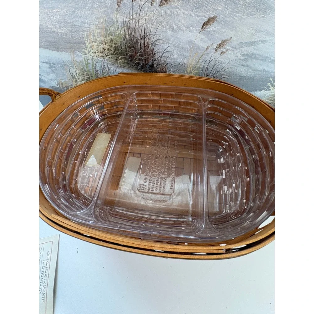 Longaberger 2001 Autumn Reflections Large Daily Blessings Basket with Protector